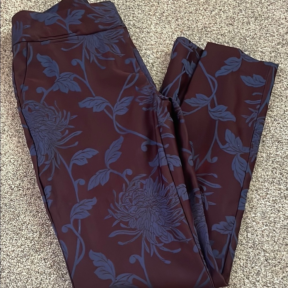 Versona floral purple and blue contemporary pant 2